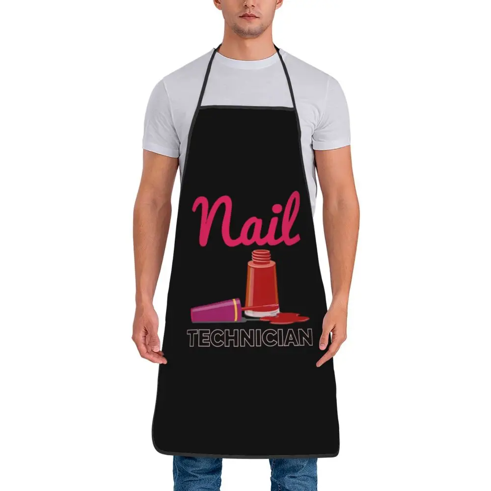 Technician Nail Polish Apron for Women Men Unisex Bib Cooking Kitchen Tablier Cuisine Chef Gardening