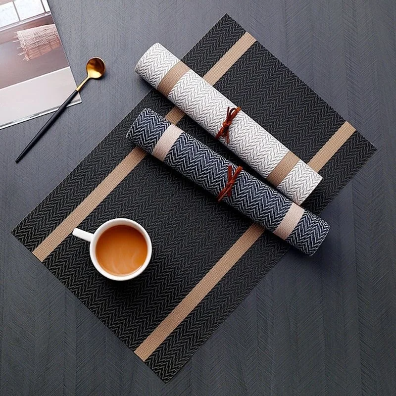 PVC Dining Table Mat Hot Pad Kitchen Accessories Placemats For Dinning Table Placemat Table Place Mat For Dishes