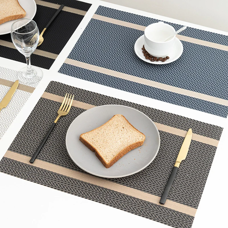 PVC Dining Table Mat Hot Pad Kitchen Accessories Placemats For Dinning Table Placemat Table Place Mat For Dishes
