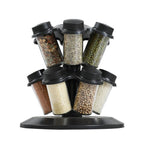 Rotating Spice Rack — Kitchen-Specific Glass Spice Jar Holder & Swivel Seasoning Stand