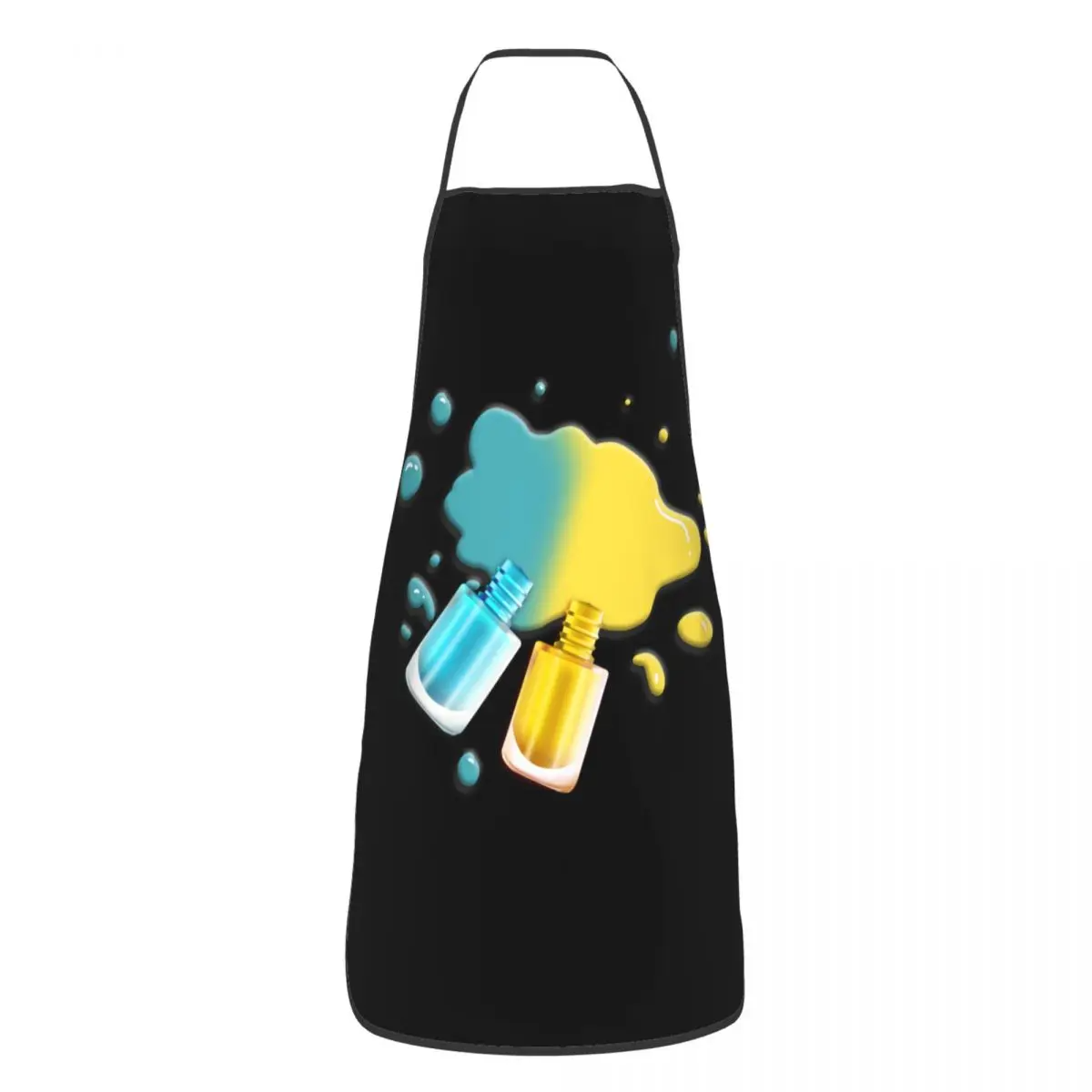 Funny Nail Polish Aprons for Men Women Manicurist Gift Adult Unisex Kitchen Chef Bib Tablier Cuisine Cooking Baking Painting