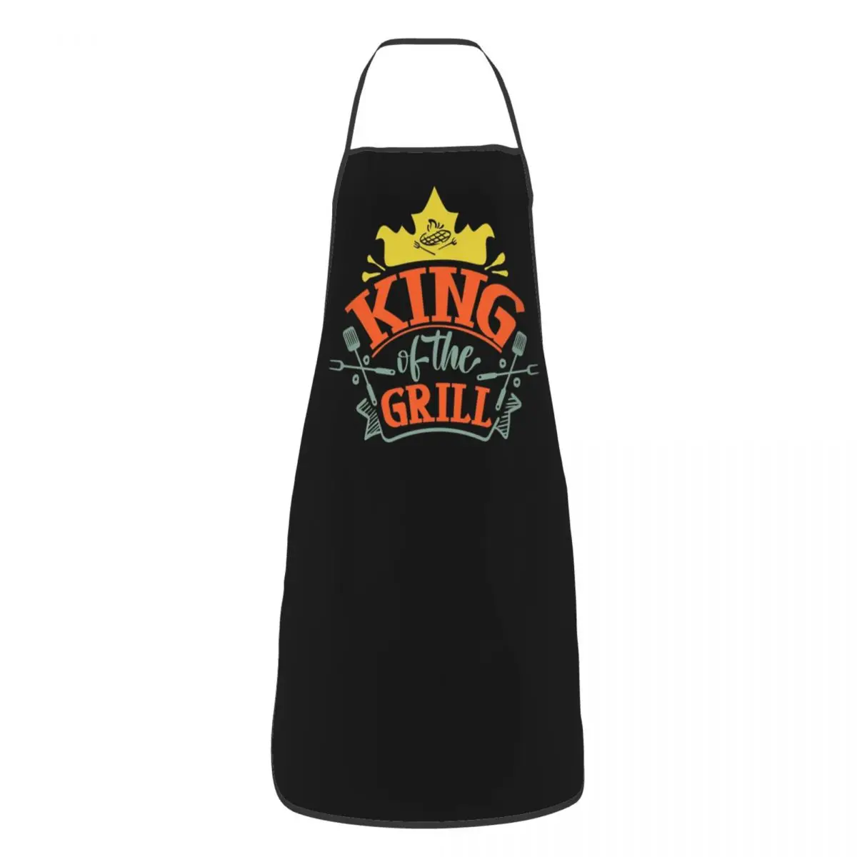 BBQ Master King Of The Grill Bib Apron Women Men Unisex Kitchen Chef Barbecue Lover Tablier Cuisine for Cooking Baking Gardening