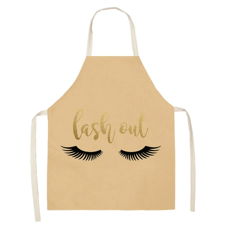 Eye lashes Printed home kitchen apron clean water-proof oil-proof Apron Kids men women Chef Cooking Aprons
