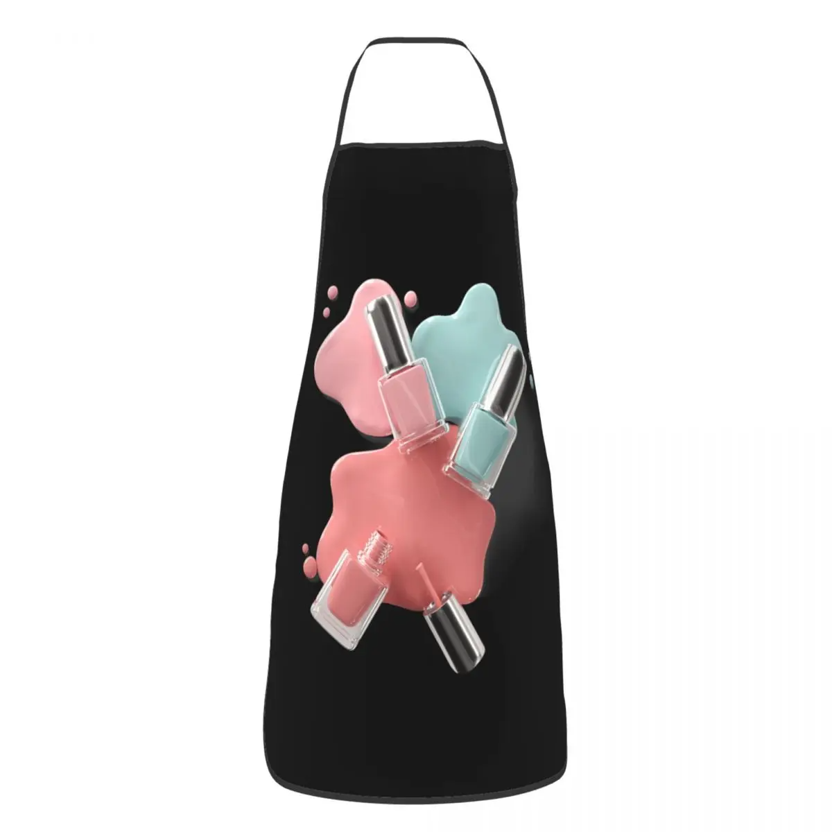 Funny Nail Polish Aprons for Men Women Manicurist Gift Adult Unisex Kitchen Chef Bib Tablier Cuisine Cooking Baking Painting