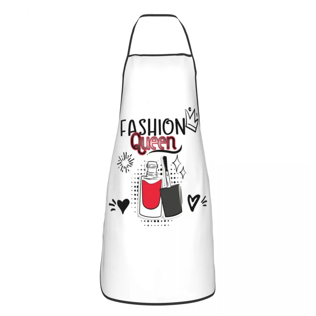 Unisex Fashion Nail Polish Bib Apron Adult Women Men Chef Tablier Cuisine for Cooking Kitchen Fingernail Manicure Tech Painting