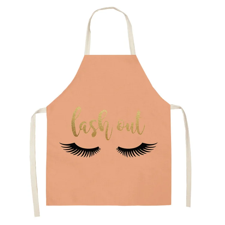 Eye lashes Printed home kitchen apron clean water-proof oil-proof Apron Kids men women Chef Cooking Aprons