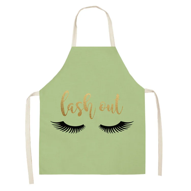 Eye lashes Printed home kitchen apron clean water-proof oil-proof Apron Kids men women Chef Cooking Aprons