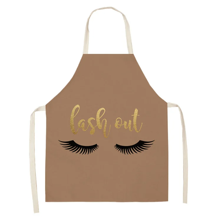 Eye lashes Printed home kitchen apron clean water-proof oil-proof Apron Kids men women Chef Cooking Aprons