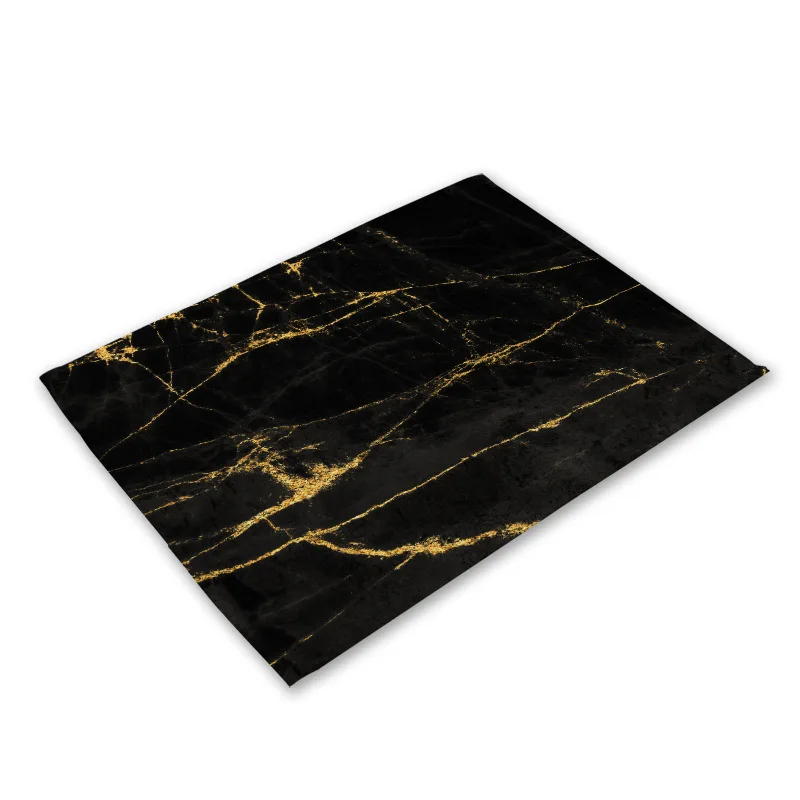 Cup Mats Waterproof Drink Coaster kitchen Placemat Black Cotton Linen Heart Love Table Mats Nordic Western Placemat