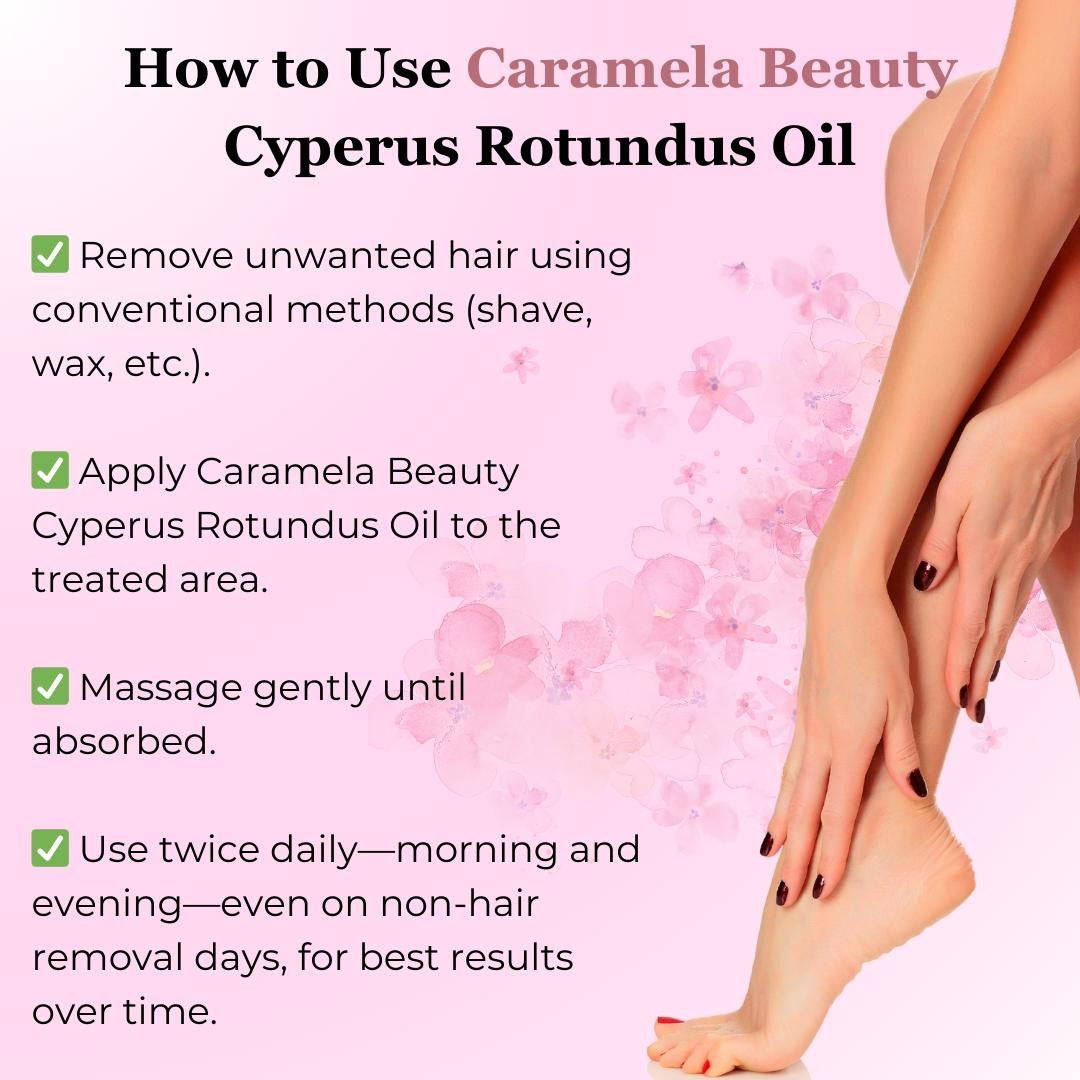 Beauty Cyperus Rotundus Oil for Natural Hair Reduction - 60ml/2oz