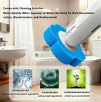 Disposable Toilet Brush, Toilet Bowl Wand Holder Set with 24PCS Cleaner Refills, Bathroom Cleaning System for Sink Bathtub Drain Wash Basin Urinal，Wall-Mount Scrubbing Toilet Brush Bathroom Cleaning Kit