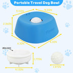 Slow Feeder Dog Bowls for Liquid Treat, [Built-in Rolling Ball] No Spill Bone Broth Dog Licking Bowl, Multi-Purpose Puppy Yogurt Feeder Bowl for All Breeds Dietary Supplement/Post-op Nutrition Feeding