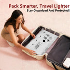 Cordless Travel Vacuum Storage Compression Bag Set – 15-Pack in 3 Sizes – USB Rechargeable Handheld Pump with Built-In Battery – Waterproof & Reusable Space Saver for Clothes & Packing, Perfect for Carry-On Suitcases