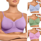 Women's Wireless Bra Comfort Bralettes No Underwire Unlined Cami Bra Seamless Tshirt Bras Sports Bra Bralette Basic Comfortable Fit Womenswear Everyday Up to 44DD