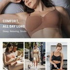 Women's Wireless Bra Comfort Bralettes No Underwire Unlined Cami Bra Seamless Tshirt Bras Sports Bra Bralette Basic Comfortable Fit Womenswear Everyday Up to 44DD