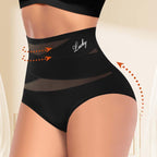 Morelect Women's High-Waist Panties,3/4/5/6/8 Pack Lucky Letter Logo,Cross-Mesh Panel Underwear,Ultra Soft Comfort Fit Briefs - Womenswear