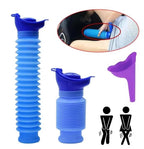 1set Urinal Car Urinal Bucket Outdoor Standing Urine Emergency Travel Portable Reusable Shrinkable Camping Toilet Urine Leak