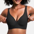 Jelly-feel comfortable seamless wireless bra, women's push-up non-wired bra, seamless T-shirt bra, deep V everyday bra