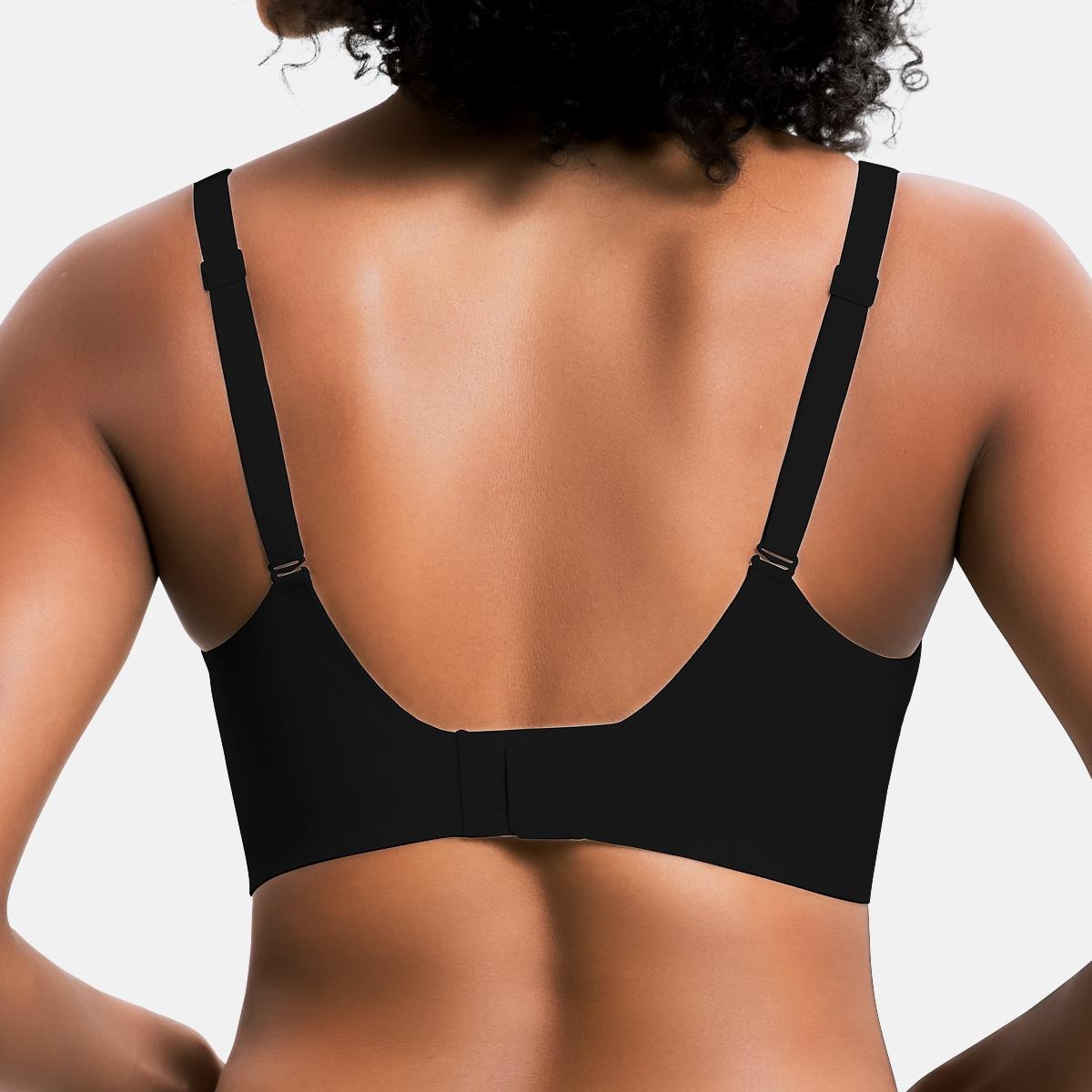 Jelly-feel comfortable seamless wireless bra, women's push-up non-wired bra, seamless T-shirt bra, deep V everyday bra