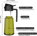 2 Count 2 in 1  Oil Sprayer for Cooking 16oz/470ml Light-Blocking Dark , Olive Oil Dispenser Bottle for Kitchen, Premium Dark Green Glass Oil Bottle, Food-Grade Oil Mister for Air Fryer, BBQ