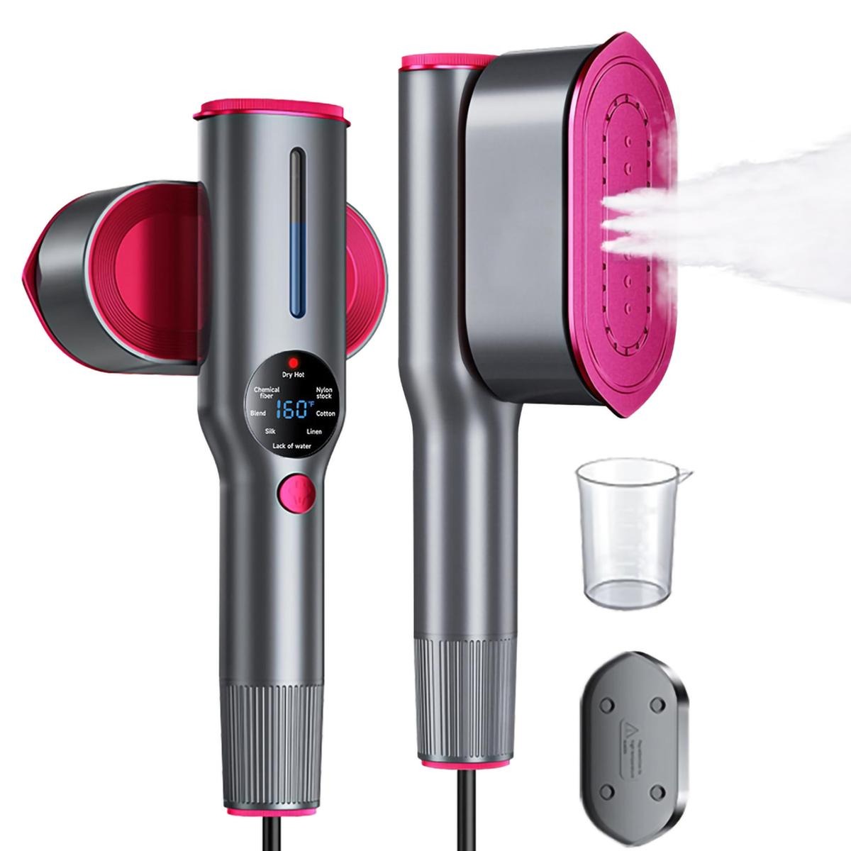 Garment Steamer for Clothes, Portable Travel Clothing Steamer Iron, 7 Mode with LED Display, 5s Fast Heating, 90° Swivel Handle, New Year Gift