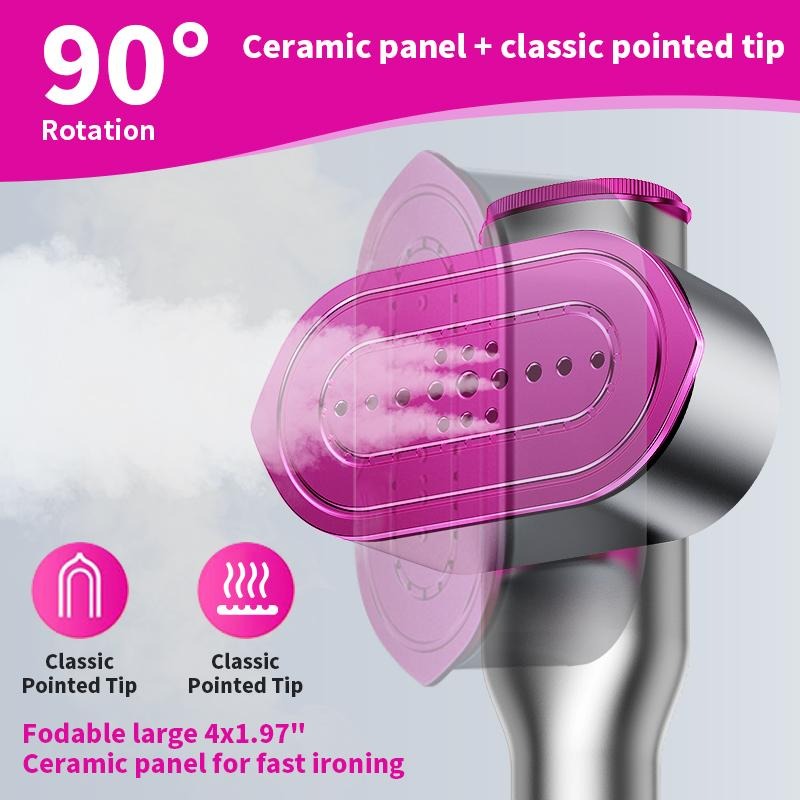 Garment Steamer for Clothes, Portable Travel Clothing Steamer Iron, 7 Mode with LED Display, 5s Fast Heating, 90° Swivel Handle, New Year Gift