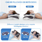 Double-Sided Contoured Neck Pillow, Unscented Supportive Memory Foam with Cooling Cover, Zoned Design & Extra-Large Armrest for Deep Sleepers & Side/Stomach/Back Sleepers