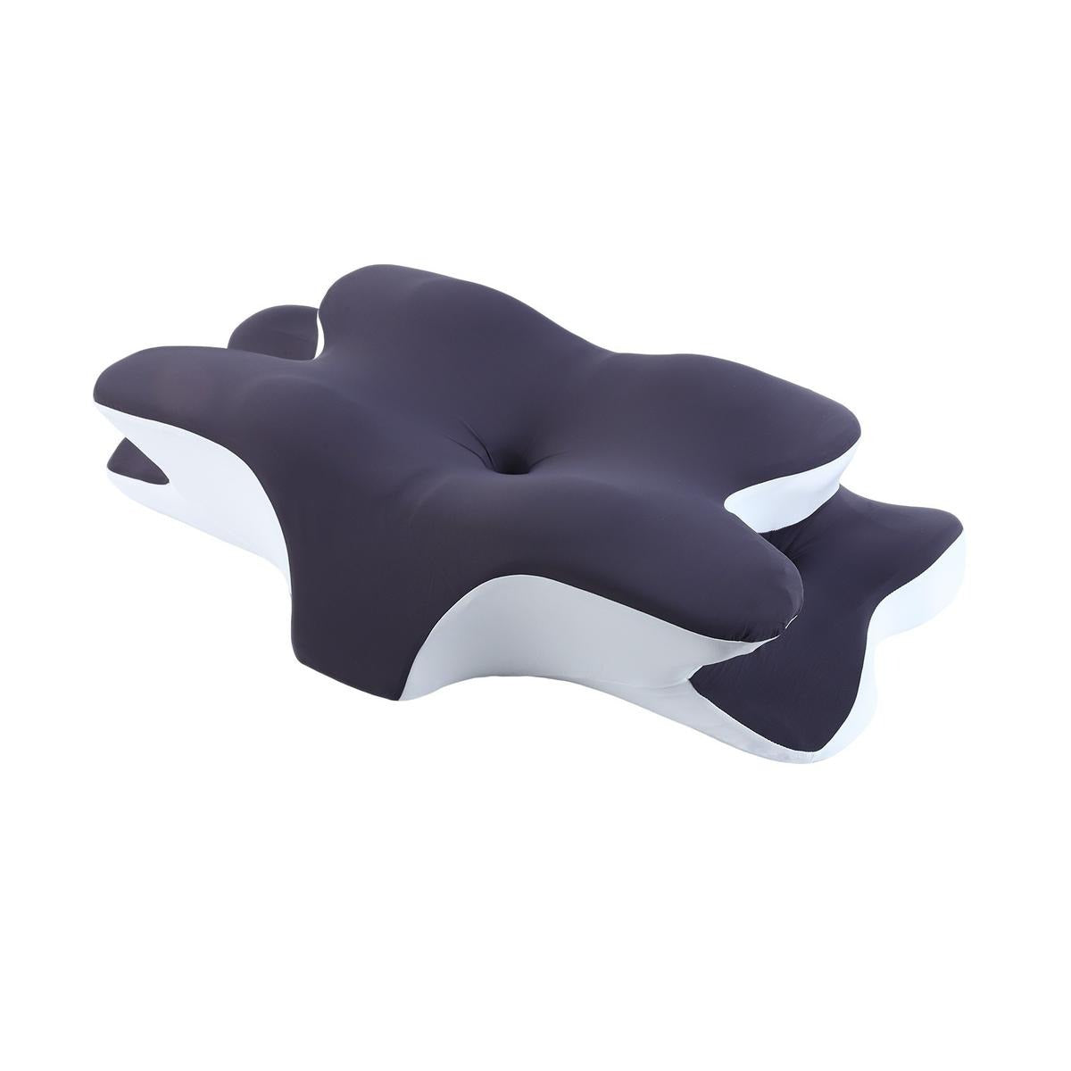 Double-Sided Contoured Neck Pillow, Unscented Supportive Memory Foam with Cooling Cover, Zoned Design & Extra-Large Armrest for Deep Sleepers & Side/Stomach/Back Sleepers