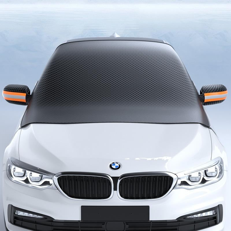Car windshield anti-snow and anti-frost cover with rearview mirror cover, suitable for most vehicles, sedans, SUVs, etc., can be used in all seasons