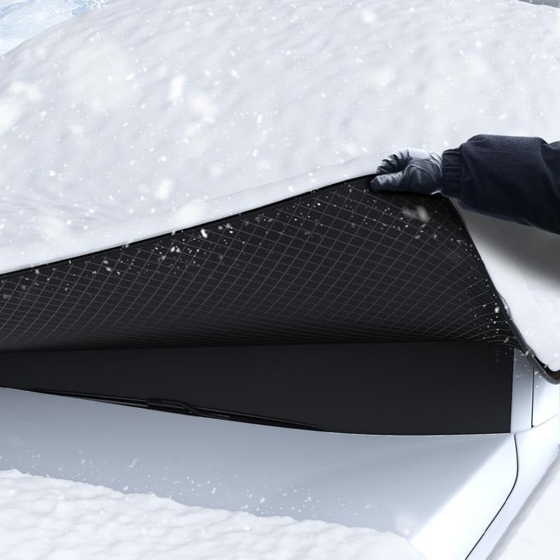 Car windshield anti-snow and anti-frost cover with rearview mirror cover, suitable for most vehicles, sedans, SUVs, etc., can be used in all seasons