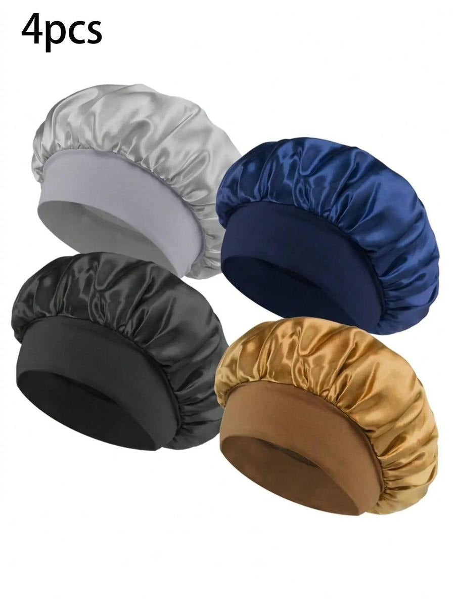 Women's Elegant Plain Color Elastic Hair Bonnets for Gift, Summer Outfits Trendy Soft Comfy Haircare Sleeping Bonnets for Preserving Hairstyle, Lightweight Chic Accessories for Daily Use