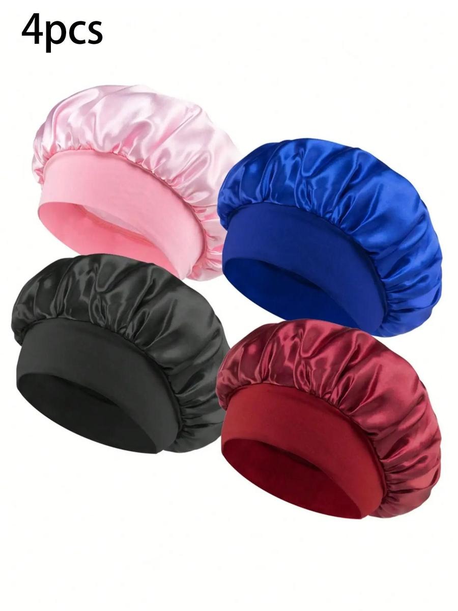 Women's Elegant Plain Color Elastic Hair Bonnets for Gift, Summer Outfits Trendy Soft Comfy Haircare Sleeping Bonnets for Preserving Hairstyle, Lightweight Chic Accessories for Daily Use
