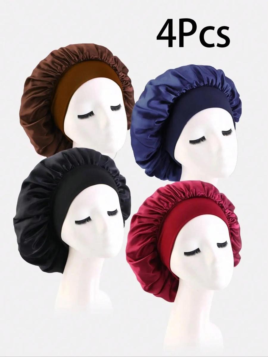 Women's Elegant Plain Color Elastic Hair Bonnets for Gift, Summer Outfits Trendy Soft Comfy Haircare Sleeping Bonnets for Preserving Hairstyle, Lightweight Chic Accessories for Daily Use