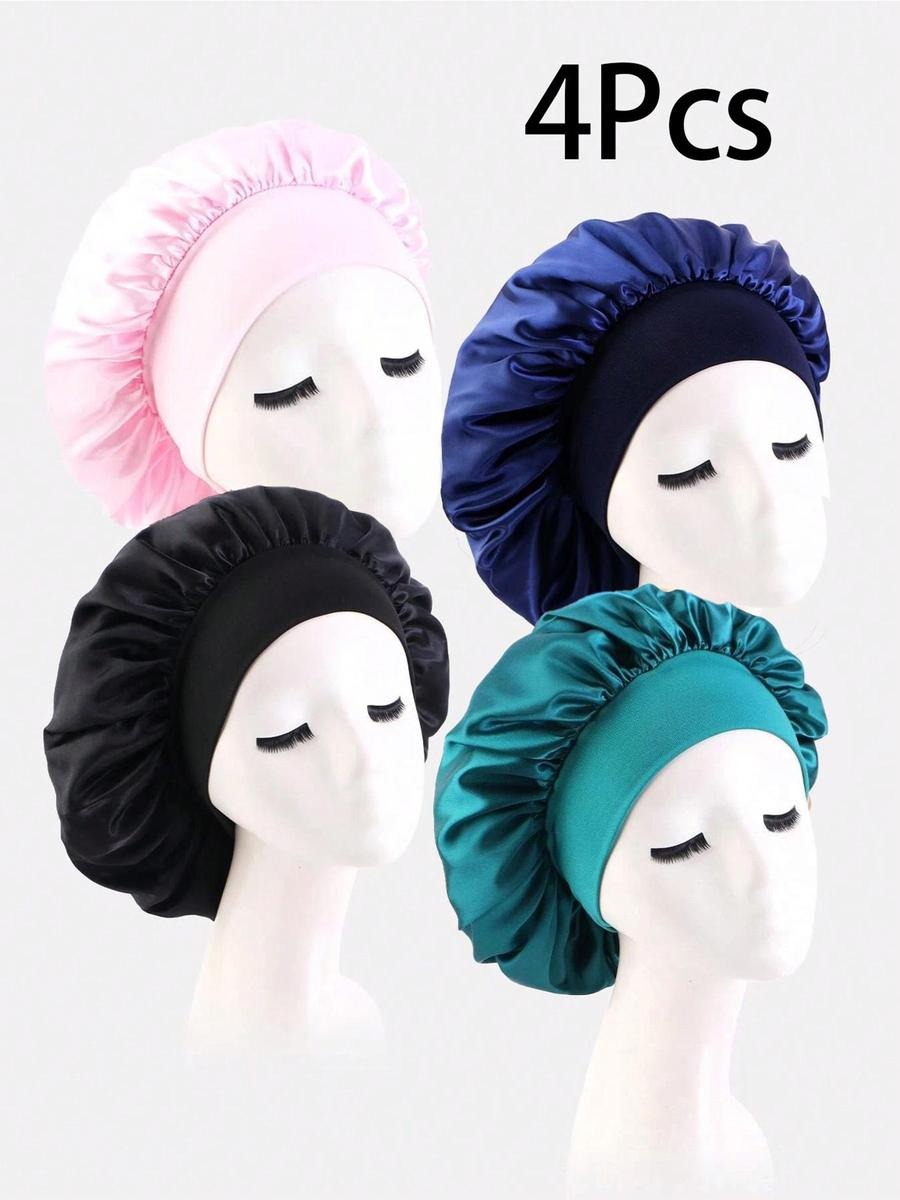 Women's Elegant Plain Color Elastic Hair Bonnets for Gift, Summer Outfits Trendy Soft Comfy Haircare Sleeping Bonnets for Preserving Hairstyle, Lightweight Chic Accessories for Daily Use