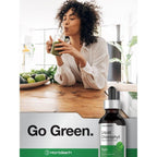 Horbäach Liquid Chlorophyll Drops | 2 oz | Vegan, Non-GMO, and Gluten Free Formula | Natural Peppermint Flavor