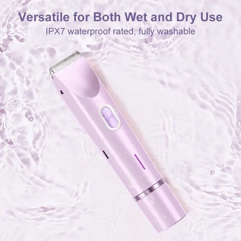 Mother'S Day Gift, 2 in 1 Electric Hair Removal Tool Trimmer for Women, Dual-head Electric Razors, Body & Facial Electric Shaver, Waterproof Wet & Dry Use Trimmer, Shaver for Women