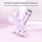 Mother'S Day Gift, 2 in 1 Electric Hair Removal Tool Trimmer for Women, Dual-head Electric Razors, Body & Facial Electric Shaver, Waterproof Wet & Dry Use Trimmer, Shaver for Women
