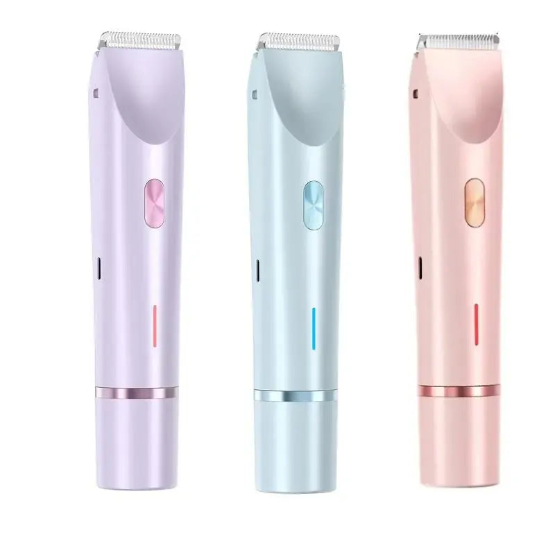 Mother'S Day Gift, 2 in 1 Electric Hair Removal Tool Trimmer for Women, Dual-head Electric Razors, Body & Facial Electric Shaver, Waterproof Wet & Dry Use Trimmer, Shaver for Women