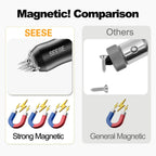 SEESE Strong Magnetic Screw Ring: 1/4 Inch/ 6.35 mm Universal Magnetic Screw Holder - Removable Magnetic Screwdriver Drill Bit Holder for Hex Screwdriver and Power Bits