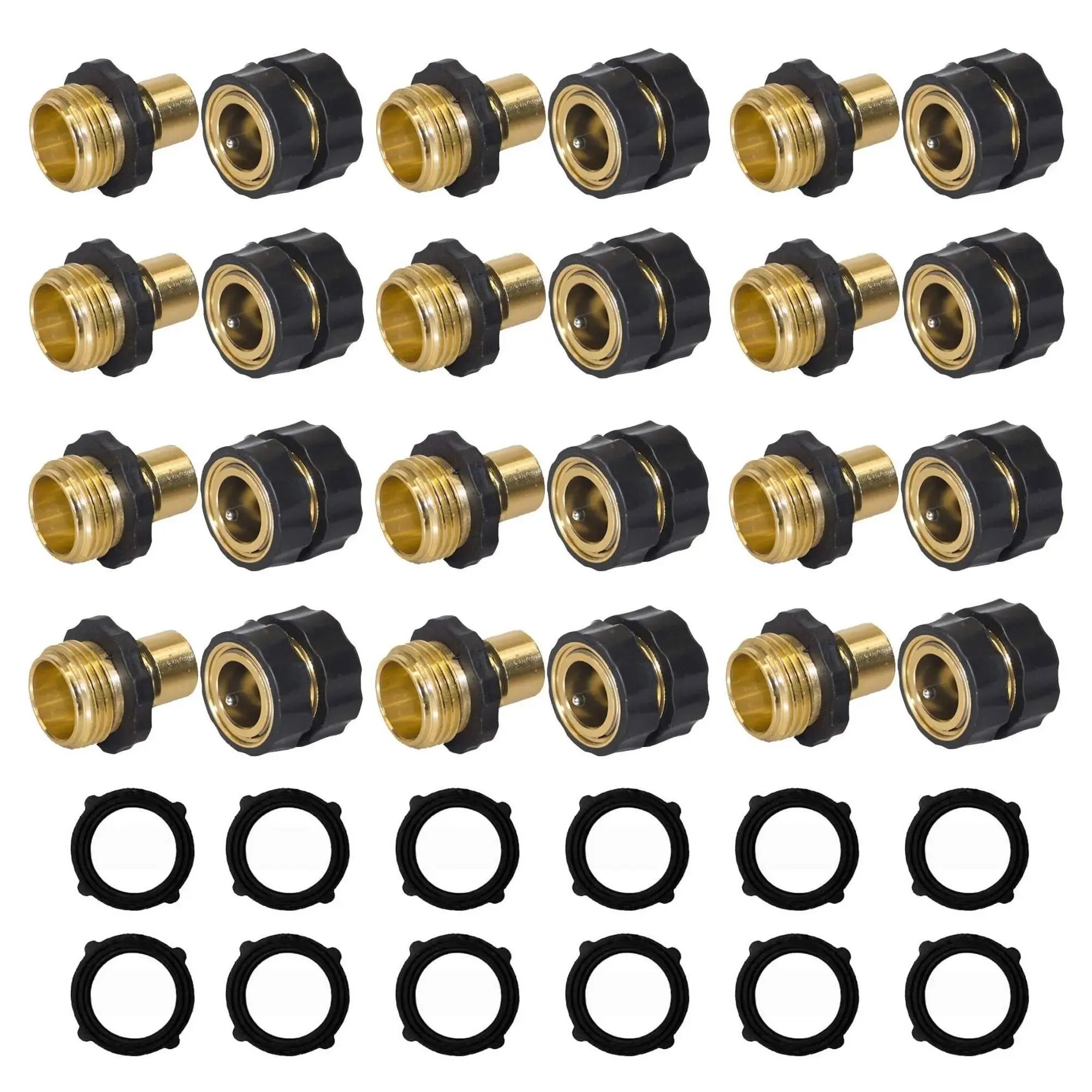 Garden Hose Quick Connector, 3/4 Inch Male and Female Garden Hose Fitting Quick Connector