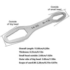 Universal Car Torx Wrench,8-22mm Self-tightening Wrench,Double-head Torx Spanner,Non-Slip Multi-function Wrench for Most Nuts & Bolts Repair,Professional Car Assembly & Disassembly Tool.
