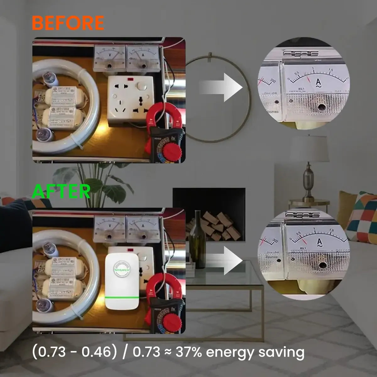 Plug-In Power Box with US Plug 2026 Updated Design, Compatible with 90–250V Input Range