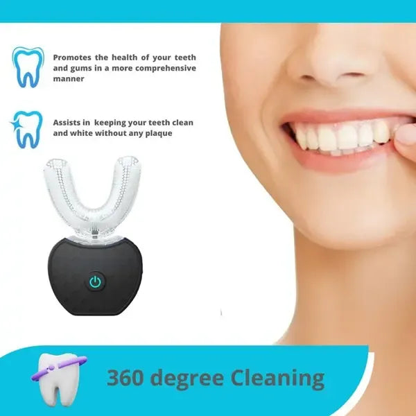 ABS Electric Dual-Color Rechargeable Sonic Rotating Couple Set Tooth Cleaner Smart Teeth Whitener with Intelligent Timer & Quadrant Reminder for Efficient Cleaning