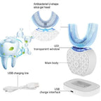 ABS Electric Dual-Color Rechargeable Sonic Rotating Couple Set Tooth Cleaner Smart Teeth Whitener with Intelligent Timer & Quadrant Reminder for Efficient Cleaning