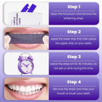 Purple Teeth Whitening Strips-14 strips 7 Whitening Sessions for 30min - Safe for Enamel - Non Sensitive Teeth Whitening - Peroxide-Free - Daily Oral Care, Yellow Teeth Stain Correction & Effective Colour Enhancement