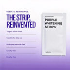 Purple Teeth Whitening Strips-14 strips 7 Whitening Sessions for 30min - Safe for Enamel - Non Sensitive Teeth Whitening - Peroxide-Free - Daily Oral Care, Yellow Teeth Stain Correction & Effective Colour Enhancement