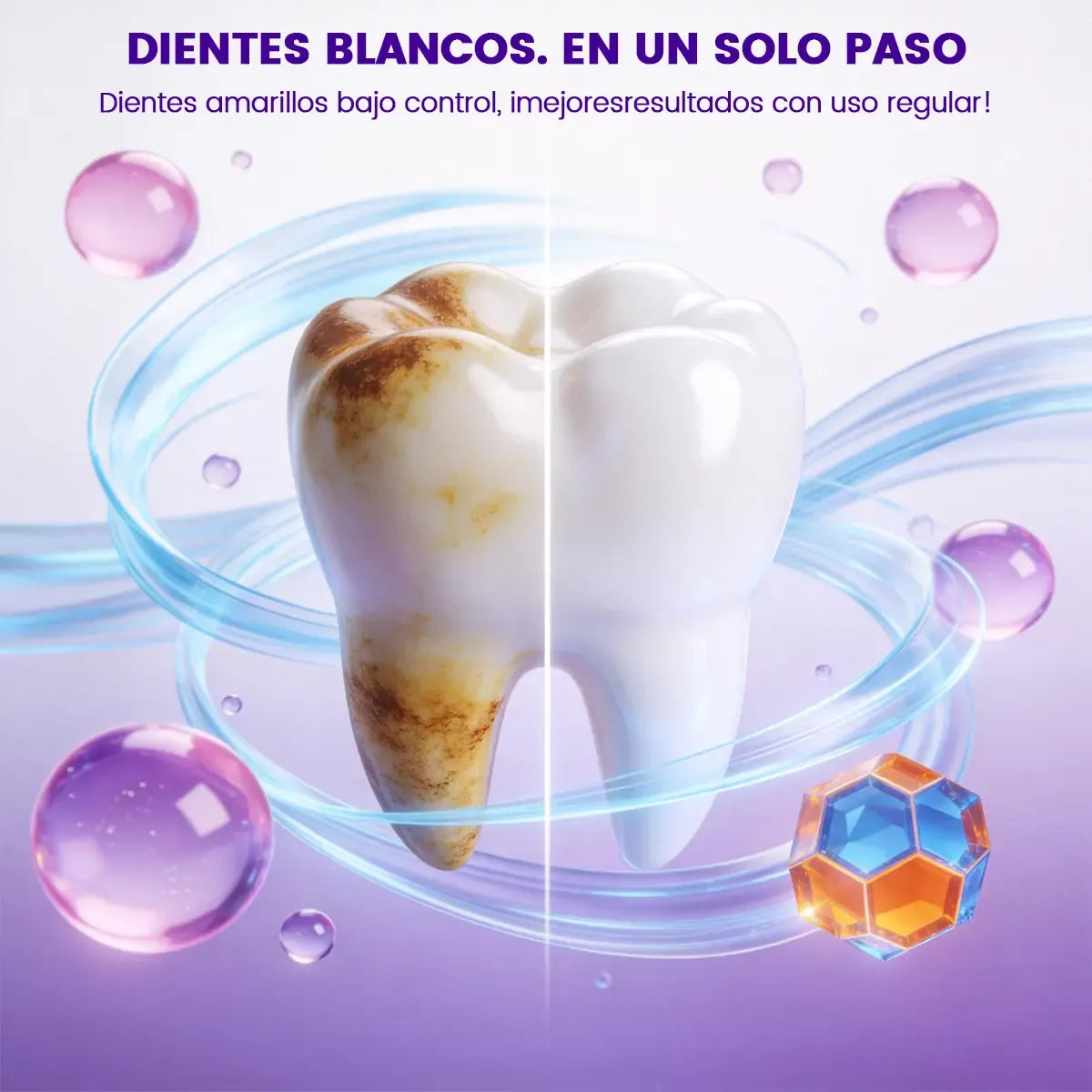 Purple Teeth Whitening Strips-14 strips 7 Whitening Sessions for 30min - Safe for Enamel - Non Sensitive Teeth Whitening - Peroxide-Free - Daily Oral Care, Yellow Teeth Stain Correction & Effective Colour Enhancement