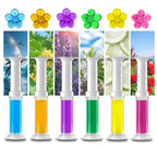 6-Pack Toilet Gel, 6 Floral Stamp Designs, Scented Toilet Cleaner and Air Freshener, Lasts for Half a Year