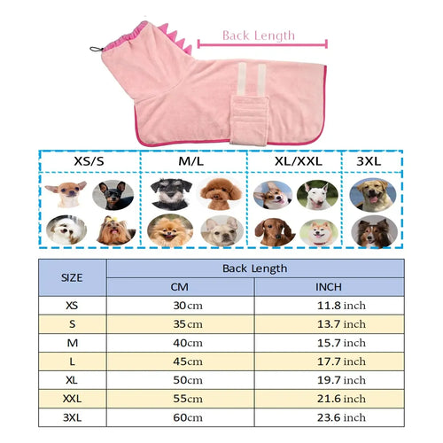 2 Counts Quick-Dry Dog Bathrobe Pet Towels Set, Adjustable Microfiber Robe with Drying Gloves, Ideal for Cold Weather