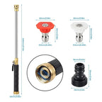 Jet Nozzle Power Washer for Garden Hose, Includes 2 High-Pressure Nozzles and Quick Connectors